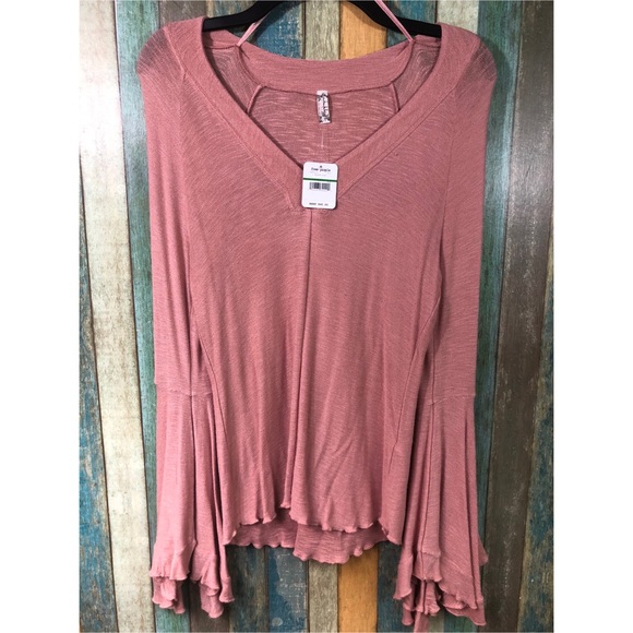 Free People So Dramatic Bell Sleeve Shirt - Picture 3 of 5